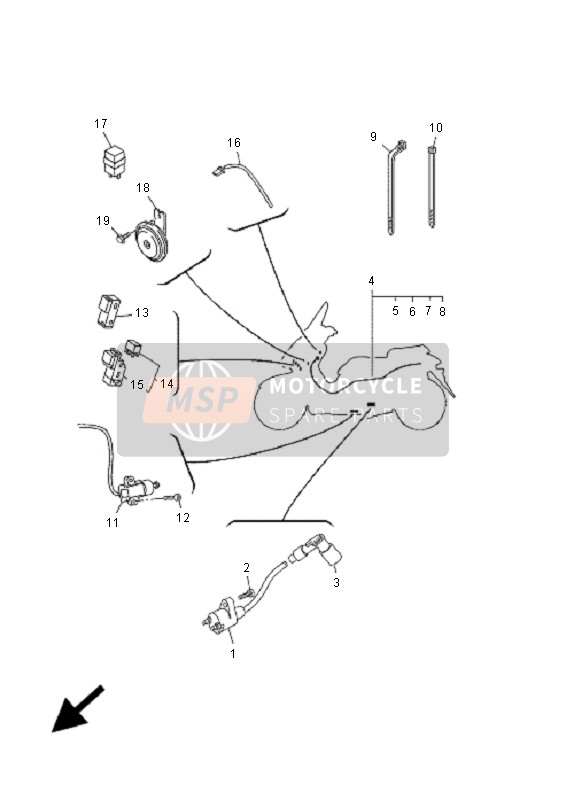 1B9H58810000, Sensor,  Ext,  Temp., Yamaha, 1